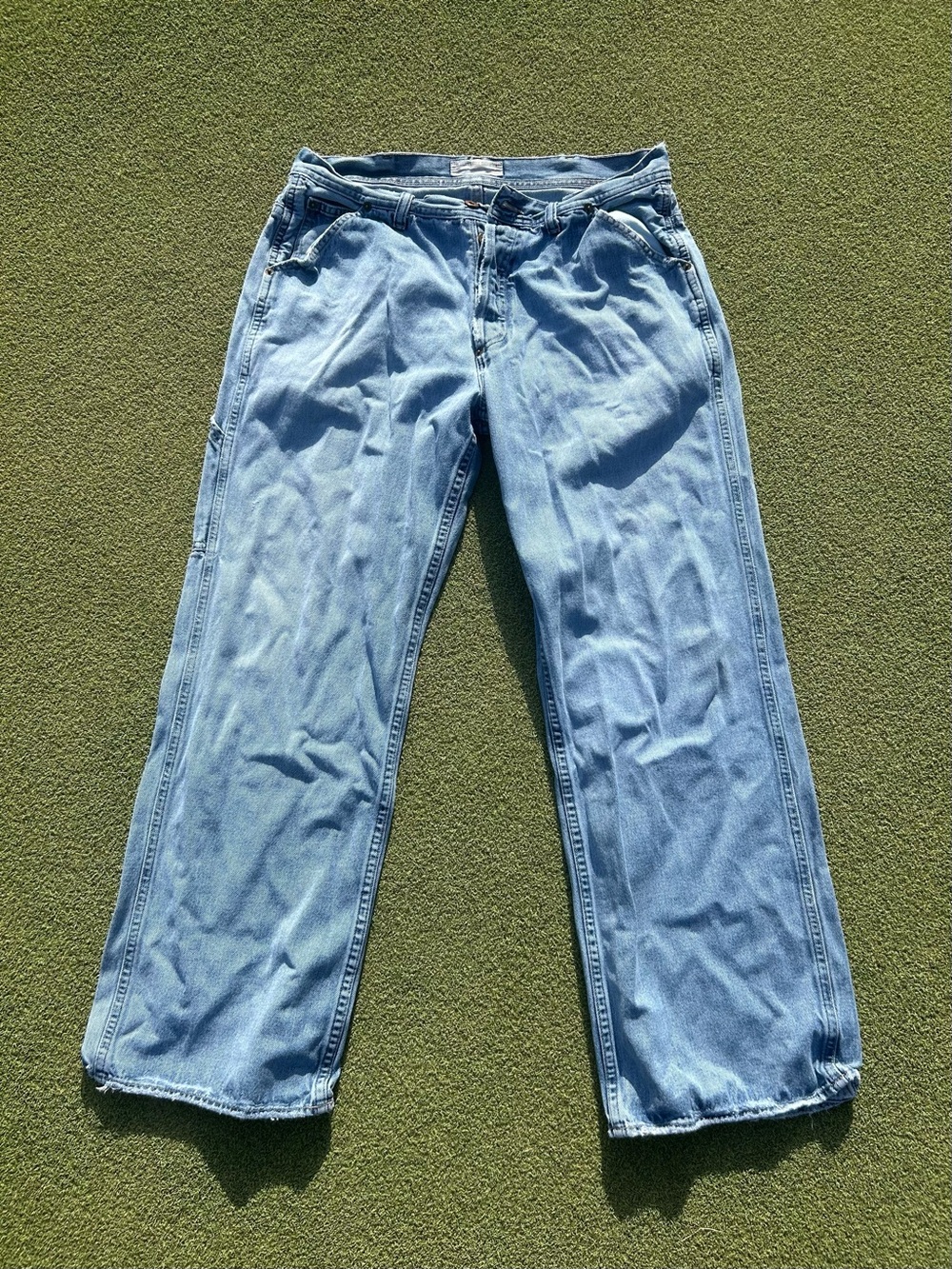 Vintage American Eagle Outfitters Button Fly Carpenter Jeans, Mens Size 34x30